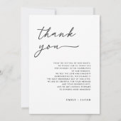 Moderne Minimalistische Schwarz-Weiß-FotoCollage 3 Dankeskarte (Rückseite)