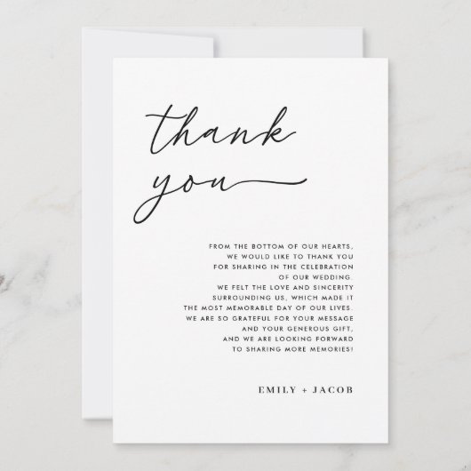 Moderne Minimalistische Schwarz-Weiß-FotoCollage 3 Dankeskarte (Rückseite)