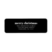 Moderne Minimalistische Schwarz & Weiß frohe Weihn (Vorne)