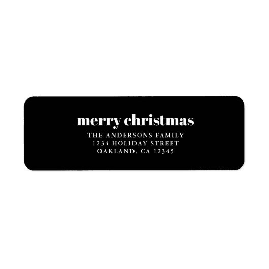 Moderne Minimalistische Schwarz & Weiß frohe Weihn (Vorne)