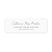 Moderne Minimalistische Schwarz-Weiß-Geschäftsadre (Vorne)