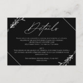 Moderne Minimalistische Schwarz-Weiß-Hochzeit Begleitkarte (Vorderseite)