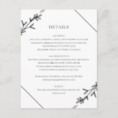 Moderne Minimalistische Schwarz-Weiß-Hochzeit Begleitkarte (Vorderseite)