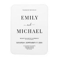 Moderne Minimalistische Schwarz-Weiß-Hochzeit Einl