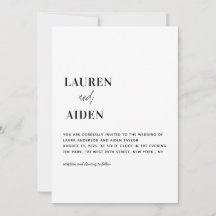 Moderne Minimalistische Schwarz-Weiß-Hochzeit