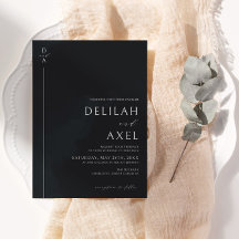 Moderne Minimalistische Schwarz-Weiß-Hochzeit