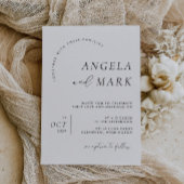 Moderne Minimalistische Schwarz-Weiß-Hochzeit Einladung