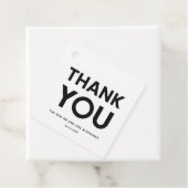 Moderne, minimalistische Schwarz-Weiß-Hochzeit Geschenkanhänger (Beispiel)