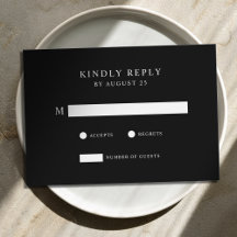 Moderne Minimalistische Schwarz-Weiß-Hochzeit