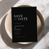 Moderne Minimalistische Schwarz-Weiß-Hochzeit Save The Date