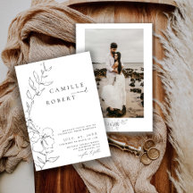 Moderne Minimalistische Schwarz/Weiß-Kalligrafie-H