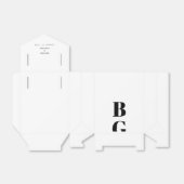 Moderne Minimalistische Schwarz-Weiß-Monogramm-Hoc Geschenkschachtel (Ungefaltet)