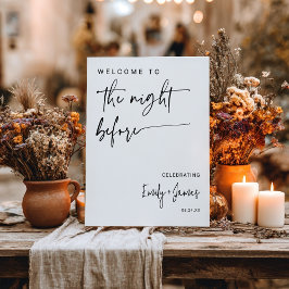 Moderne Minimalistische Schwarz-Weiß-Script-Probe Poster