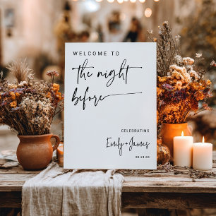 Moderne Minimalistische Schwarz-Weiß-Script-Probe Poster