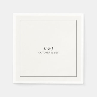 Moderne minimalistische Schwarz-Weiß-Serviette Serviette