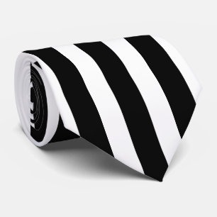Moderne minimalistische Schwarz-Weiß-Streifen Krawatte