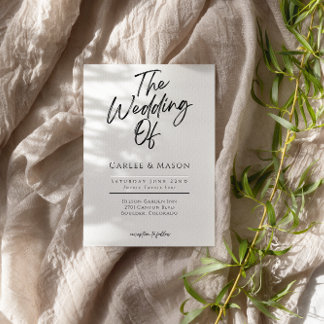 Moderne Minimalistische Schwarz-Weiß-Technik Einladung