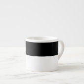 Moderne, minimalistische Schwarz-Weiß-Technik Espressotasse (Vorderseite Rechts)