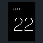 Moderne Minimalistische Schwarz-Weiß-Tischnummer 2 Tischnummer<br><div class="desc">Diese moderne Minimalistische Tischnummer ist ideal für Hochzeitsfeiern,  Tischnummern oder Tischnummern Party Bedürfnisse! Vollständig anpassbar!</div>