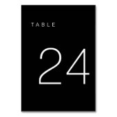 Moderne Minimalistische Schwarz-Weiß-Tischnummer 2 Tischnummer (Vorderseite)