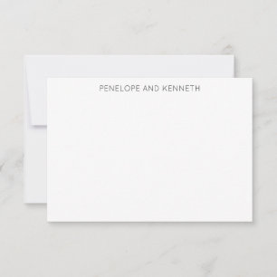 Moderne minimalistische Schwarz-Weiß-Typografie Dankeskarte