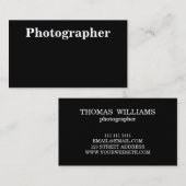 Moderne Minimalistische Schwarz-Weiß-Typografie Visitenkarte (Vorne/Hinten)