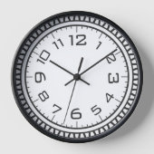 Moderne Minimalistische Schwarz-Weiß-Uhr-⏳ Uhr (Vorderseite)