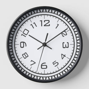 Moderne Minimalistische Schwarz-Weiß-Uhr-⏳ Uhr
