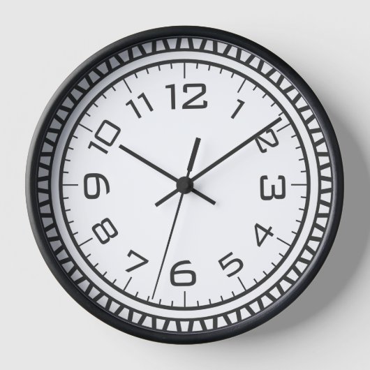 Moderne Minimalistische Schwarz-Weiß-Uhr-⏳ Uhr (Vorderseite)