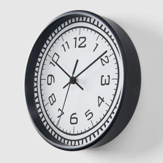 Moderne Minimalistische Schwarz-Weiß-Uhr-⏳ Uhr (Winkel)
