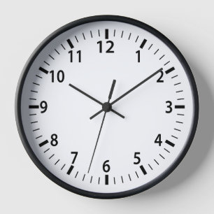 Moderne Minimalistische Schwarz-Weiß-Uhr Uhr
