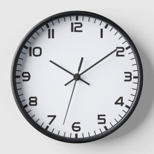 Moderne Minimalistische Schwarz-Weiß-Uhr Uhr