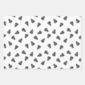 Moderne Minimalistische Schwarz-Weiß-Weihnachten Geschenkpapier Set (Vorderseite 3)