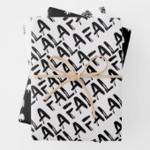 Moderne Minimalistische Schwarz-Weiß-Weihnachten Geschenkpapier Set (Beispiel)