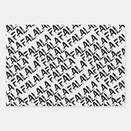 Moderne Minimalistische Schwarz-Weiß-Weihnachten Geschenkpapier Set (Vorderseite)