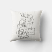 Moderne Minimalistische Schwarz-weiße Abstrakte Li Kissen (Rückseite)