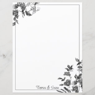 Moderne minimalistische Schwarz-weiße Aquarellfarb