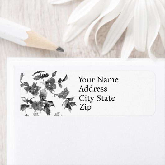 Moderne minimalistische Schwarz-weiße Aquarellfarb (Insitu)