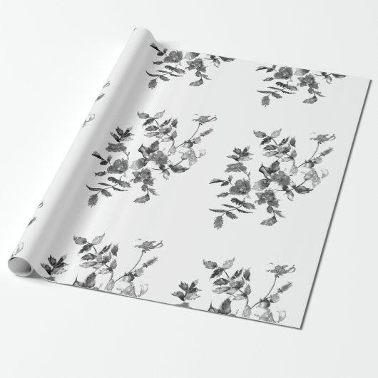 Moderne minimalistische Schwarz-weiße Aquarellfarb Geschenkpapier (Ungerollt)