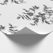 Moderne minimalistische Schwarz-weiße Aquarellfarb Geschenkpapier (Ecke)