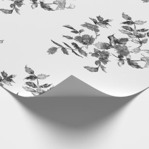 Moderne minimalistische Schwarz-weiße Aquarellfarb Geschenkpapier
