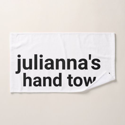 Moderne Minimalistische Schwarz-weiße Bezeichnung Badhandtuch Set (Handtuch)