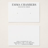 Moderne Minimalistische Schwarz-weiße Earring Disp (Vorne & Hinten)