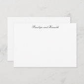 Moderne Minimalistische Schwarz-weiße Formschrift  Dankeskarte (Vorne/Hinten)