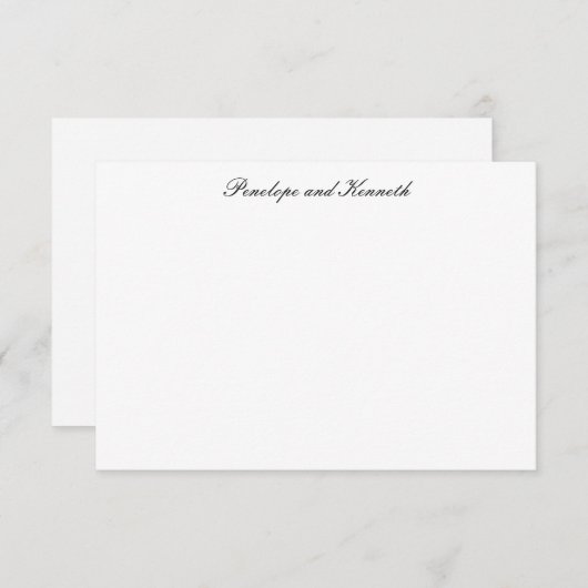 Moderne Minimalistische Schwarz-weiße Formschrift  Dankeskarte (Vorne/Hinten)