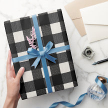Moderne Minimalistische Schwarz-Weiße Gingham-Karo