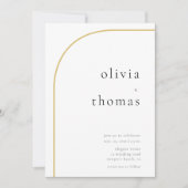 Moderne Minimalistische Schwarz-weiße Hochzeit am  Einladung (Vorderseite)