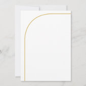 Moderne Minimalistische Schwarz-weiße Hochzeit am  Einladung (Rückseite)