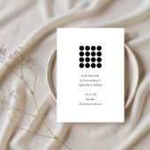 Moderne Minimalistische Schwarz-weiße Hochzeit Save The Date