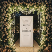 Moderne Minimalistische Schwarz-Weiße Hochzeits Be Banner